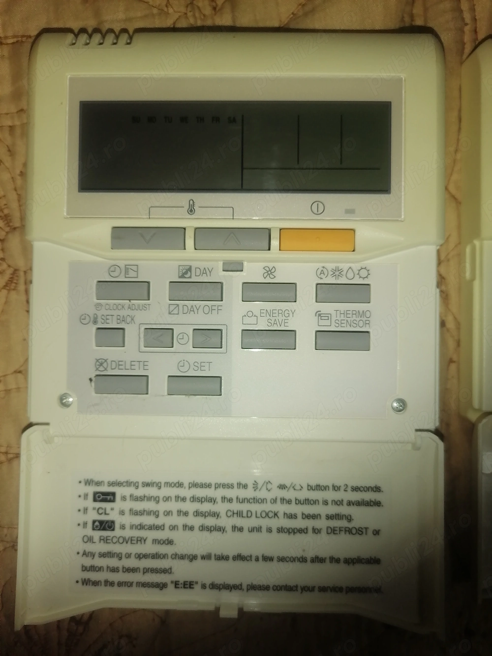 telecomanda  aer conditionat sistem de climatizare