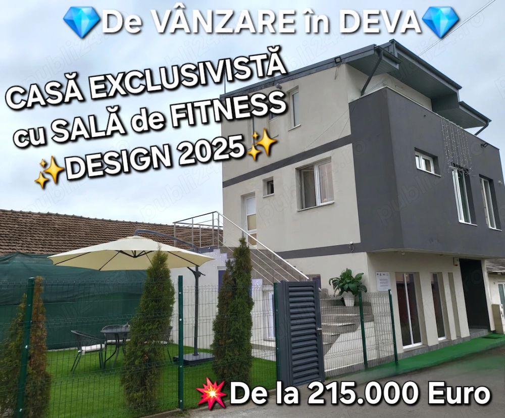 Casa exclusivista cu sala de fitness la parter  design 2025