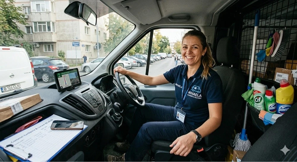 menajera cu carnet de conducere 