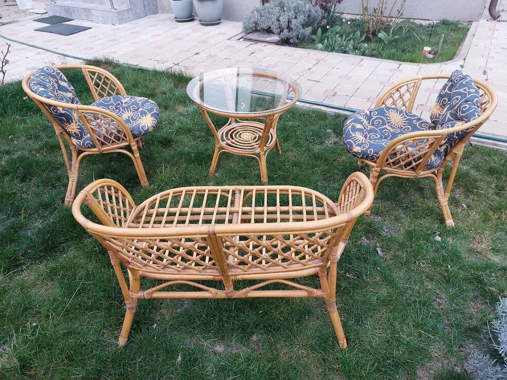 set mobilier ratan terasa