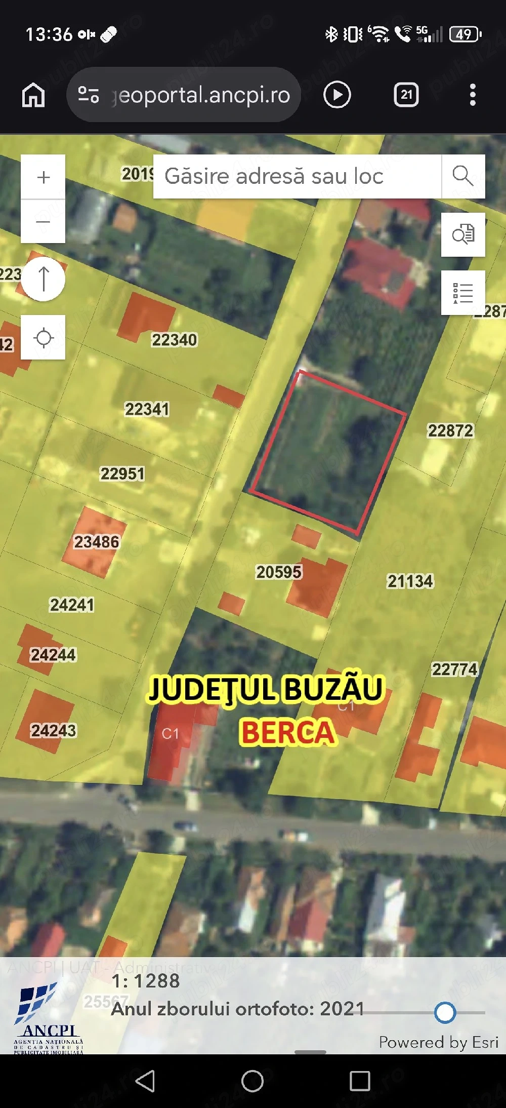 Vand teren intravilan Berca Plesesti750m2