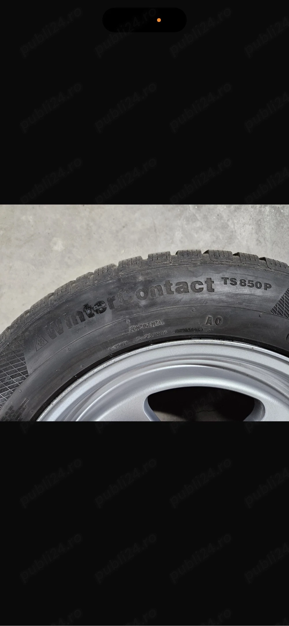 Titlu:  Set 4 roți complete iarnă Continental WinterContact TS850P 205/60 R16 92H + jante aliaj – 16