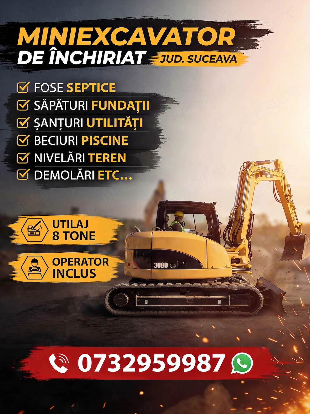 Prestez servicii cu miniexcavator 