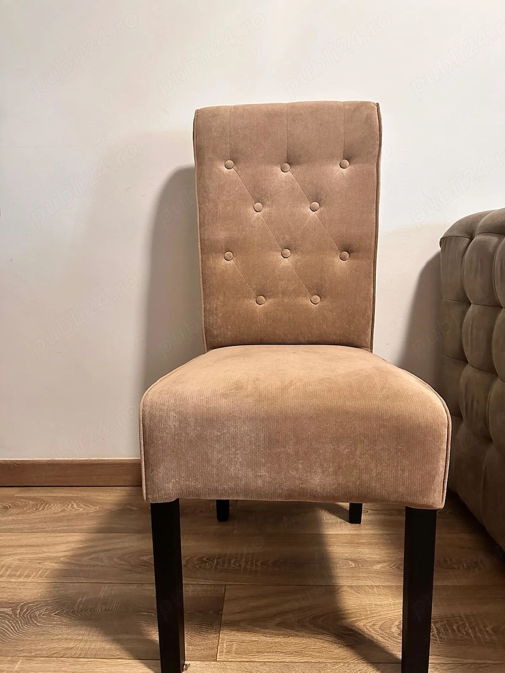 Set 6 Scaune Oslo   Stare Impecabilă   Negru Bej Plusat