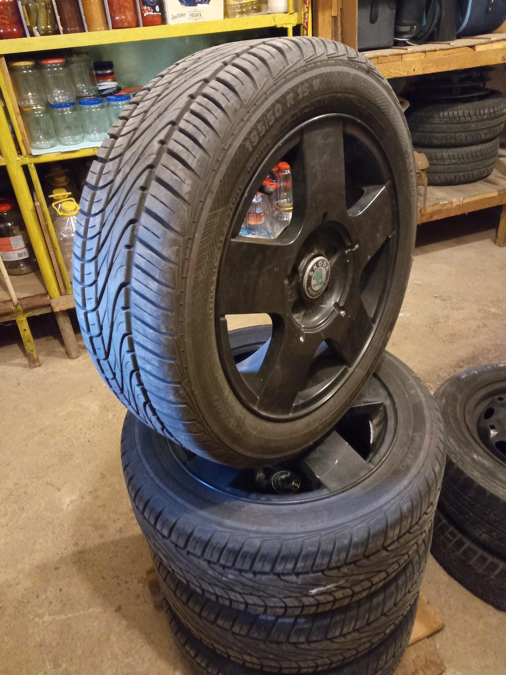 Roti aliaj negru mat originale /15 vw skoda seat audi - de vara