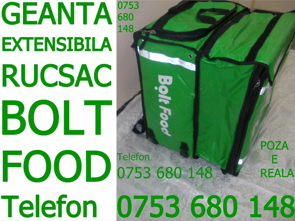 Rucsac Bolt Food geanta transport alimente bauturi,model nou de ghiozdan extensibil,Lada frigorifica