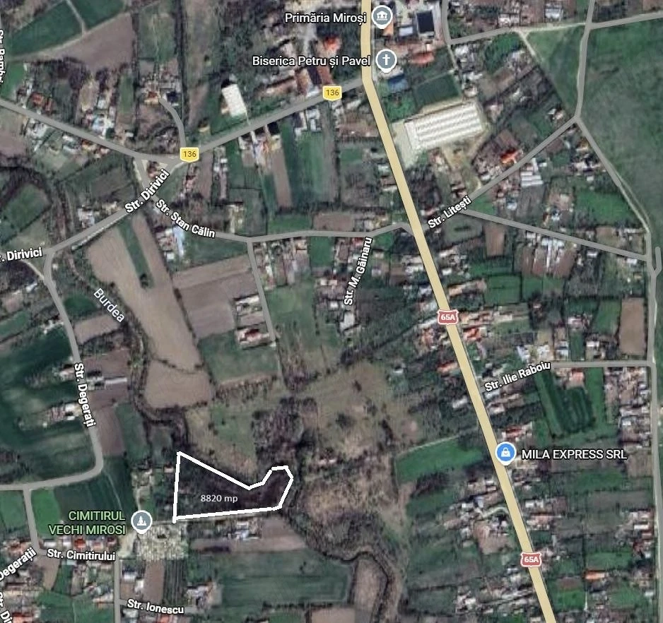 Teren intravilan, situat in comuna Miroşi, 8820 mp