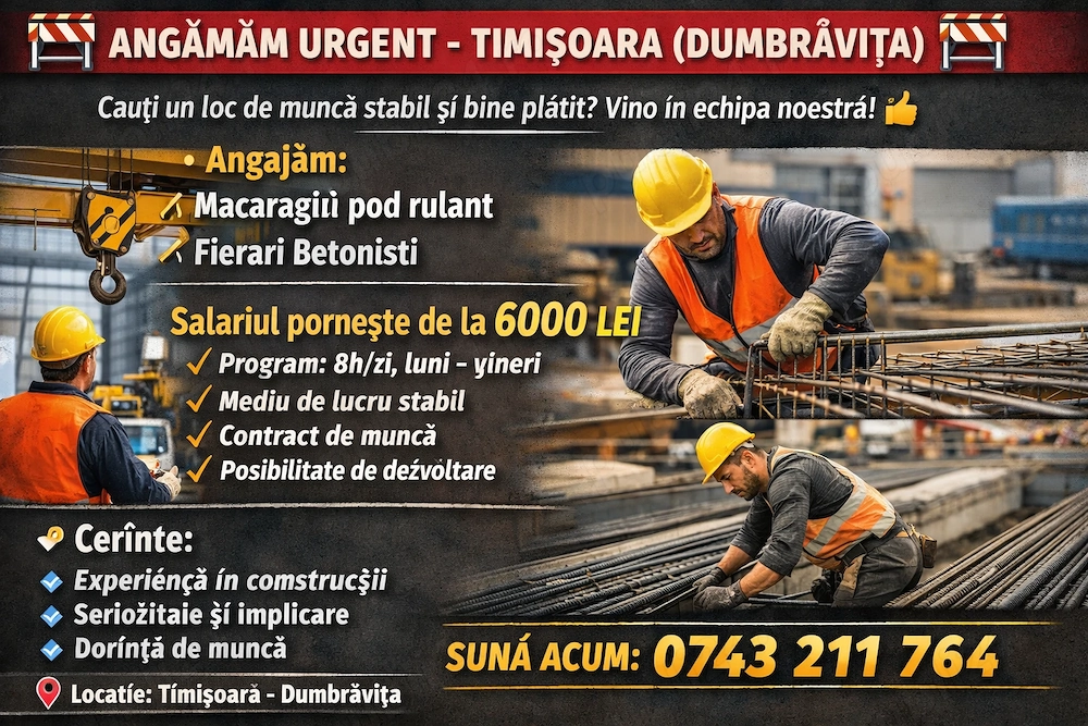 Macaragiu Pod Rulant  si Fierari Betonisti in Fabrica de Construcții 
