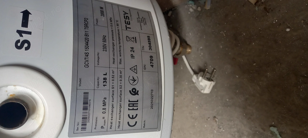 Boiler 150l cu 2 serpentine 