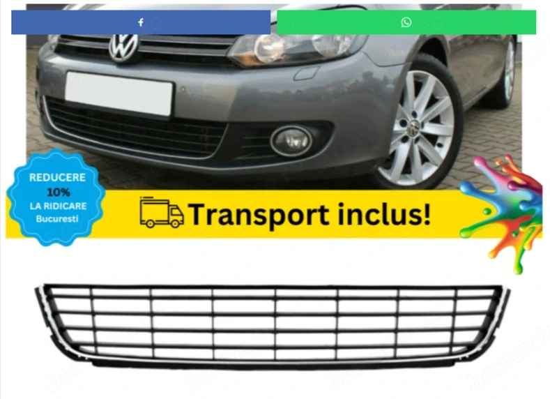 Grila Bara fata VW Golf 6 VI 2008-2012