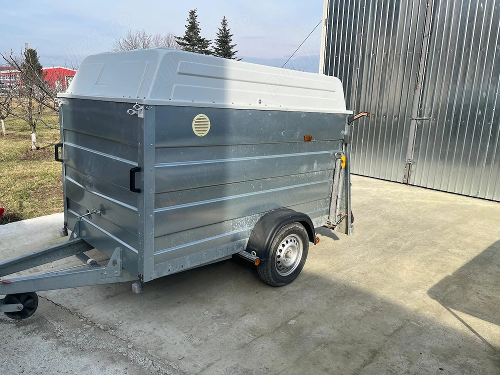 Remorcă CRESCI 750 kg cu rampă încărcare – înmatriculată