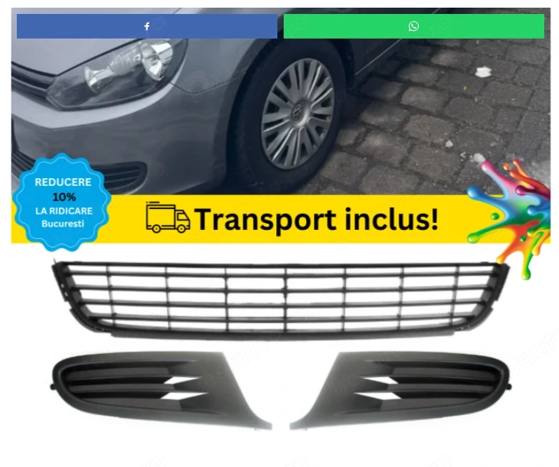 Grile Bara fata VW Golf 6 VI 2008-2012 fara proiectoare ceata