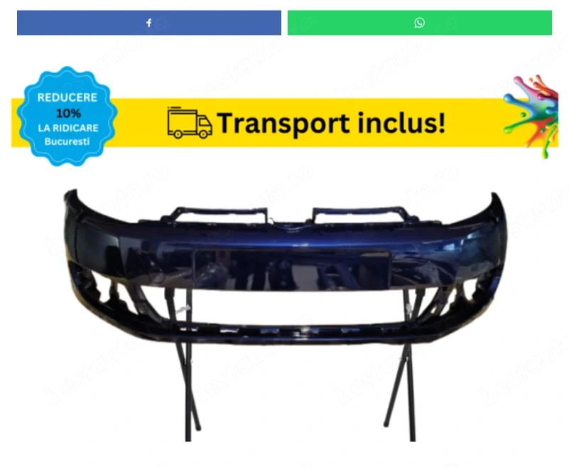 Bara fata Audi VW GOLF 6 VI 2008-2012 Albastru LP5W vopsita