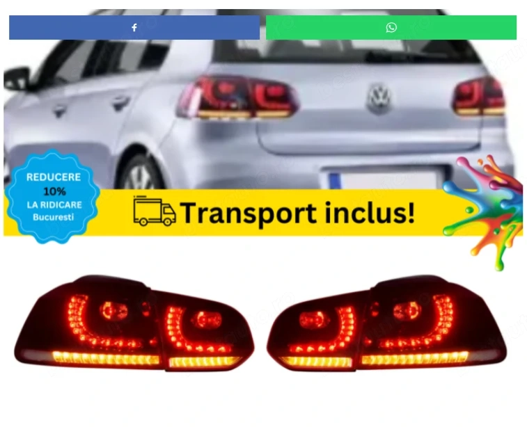Stopuri LED VW Golf 6 VI Hatchback 2008-2012 semnal dinamic