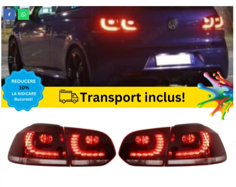 Stopuri LED VW Golf 6 VI Hatchback 2008-2012 Gti Look