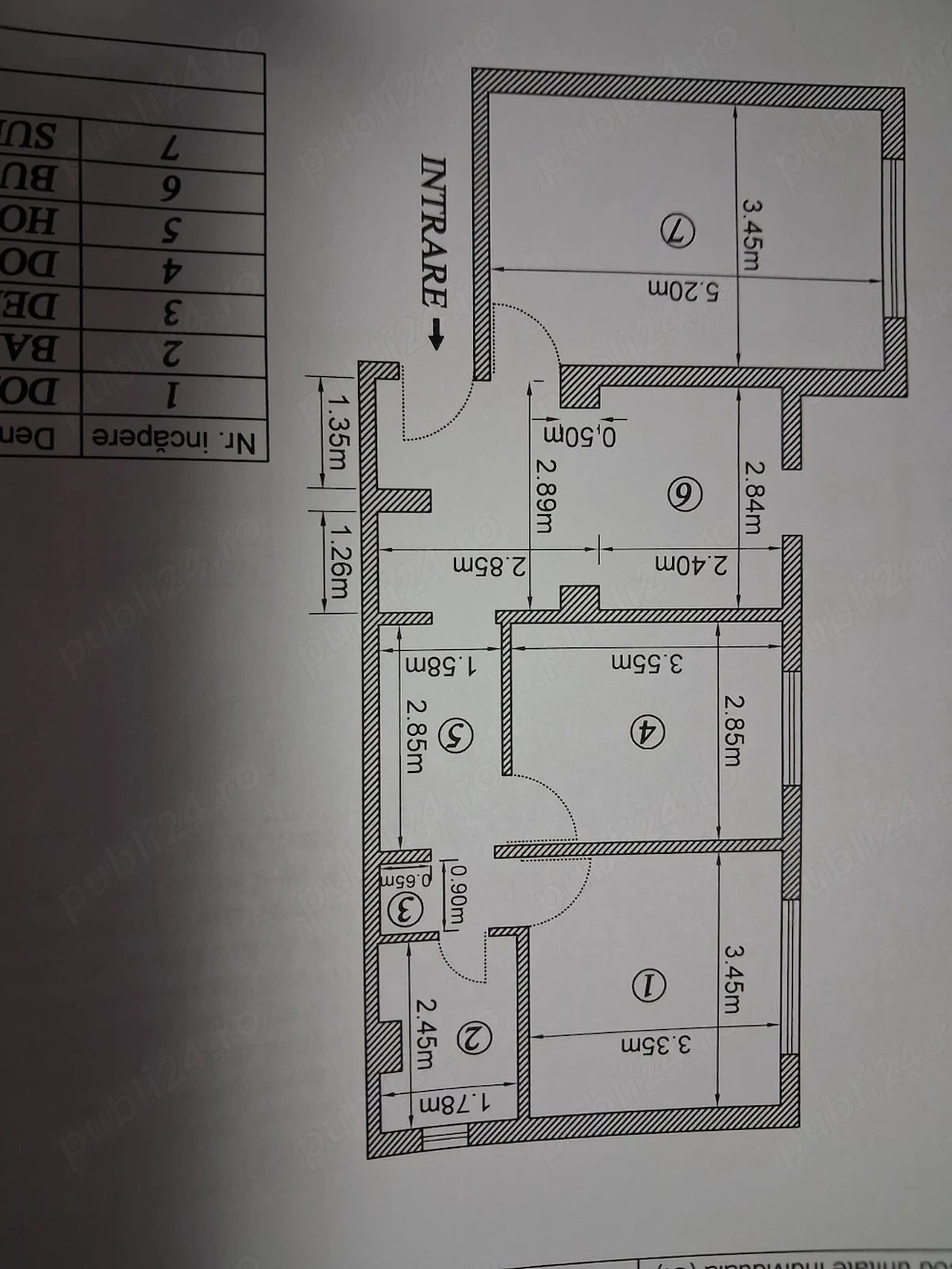 Vanzare apartament 3 camere, decomandat, parter, 65mp