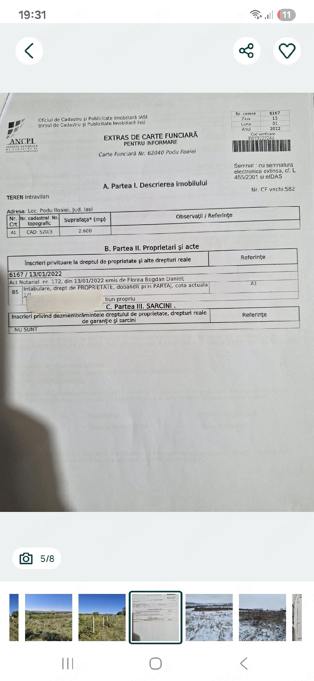 Teren intravilan Podu Iloaiei