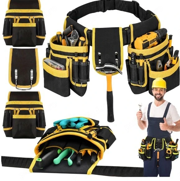 Centura scule dubla pentru electricieni, constructori, tamplari, mecanici, etc.