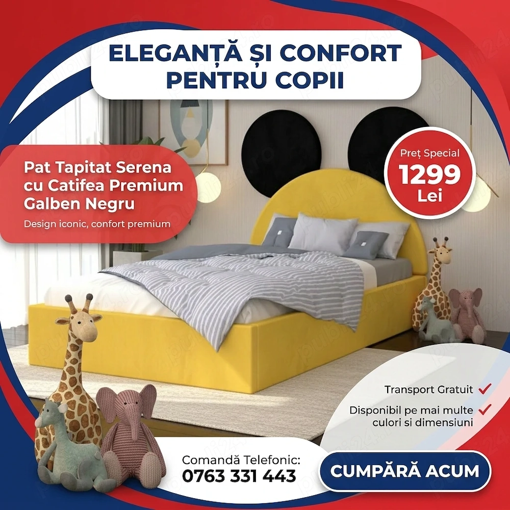 Pat Tapitat Serena cu Catifea Premium Galben Negru Scrie-ne pentru detalii Alege acum mobilă pentru 