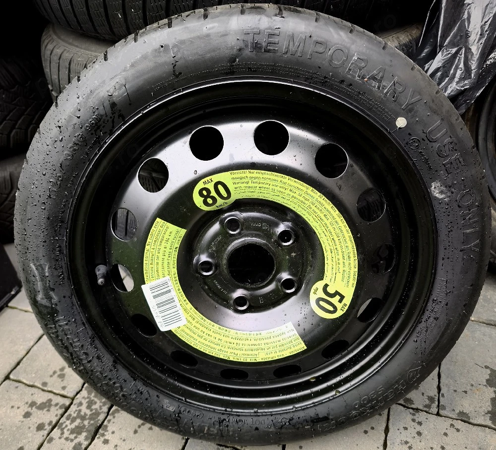 Roata de rezerva slim vw Golf 6 si  vw Golf 7,noua