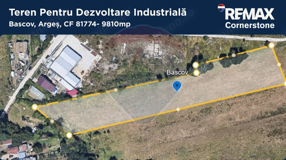 Teren industrial intravilan 9.810 mp – Bascov, acces A1, E81