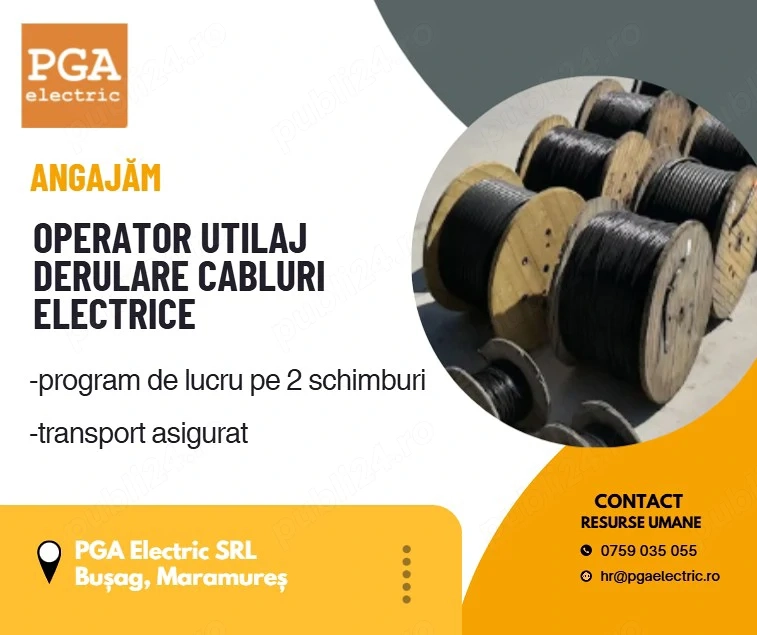 PGA Electric angajeaza personal la Punctul de lucru din Busag.