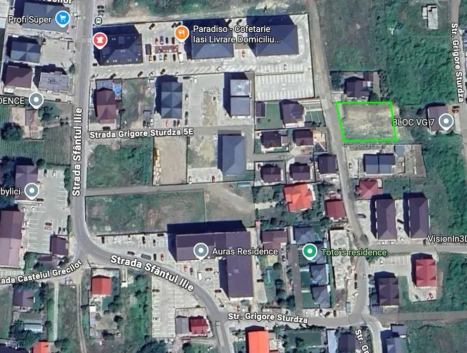 Teren intravilan 722 mp   Iași, Vișan centru