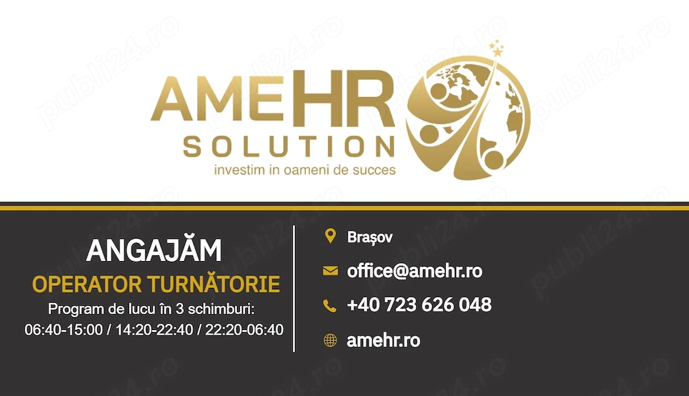 Angajăm Turnător Formator   Fabricație de utilaje industriale