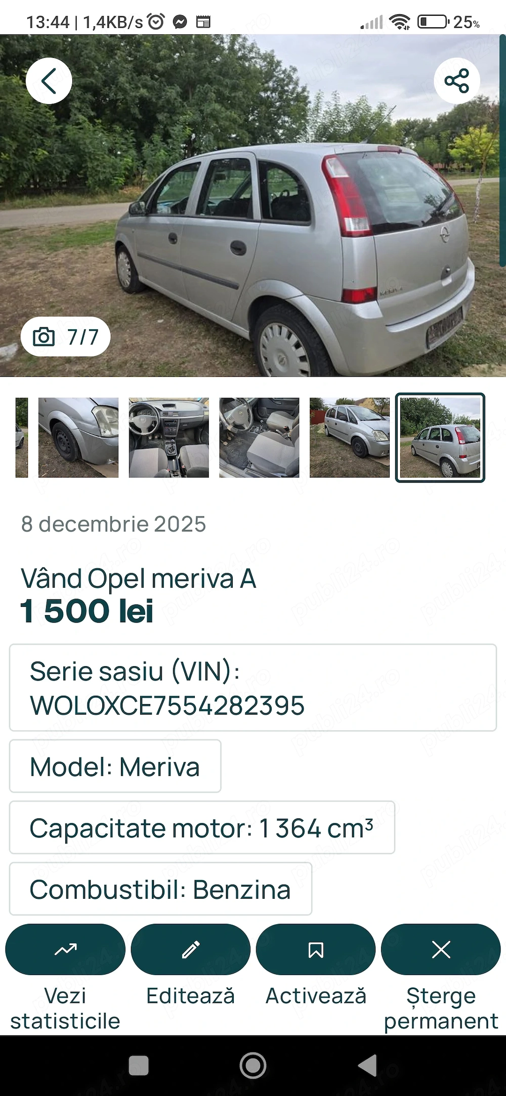Vând Opel meriva A