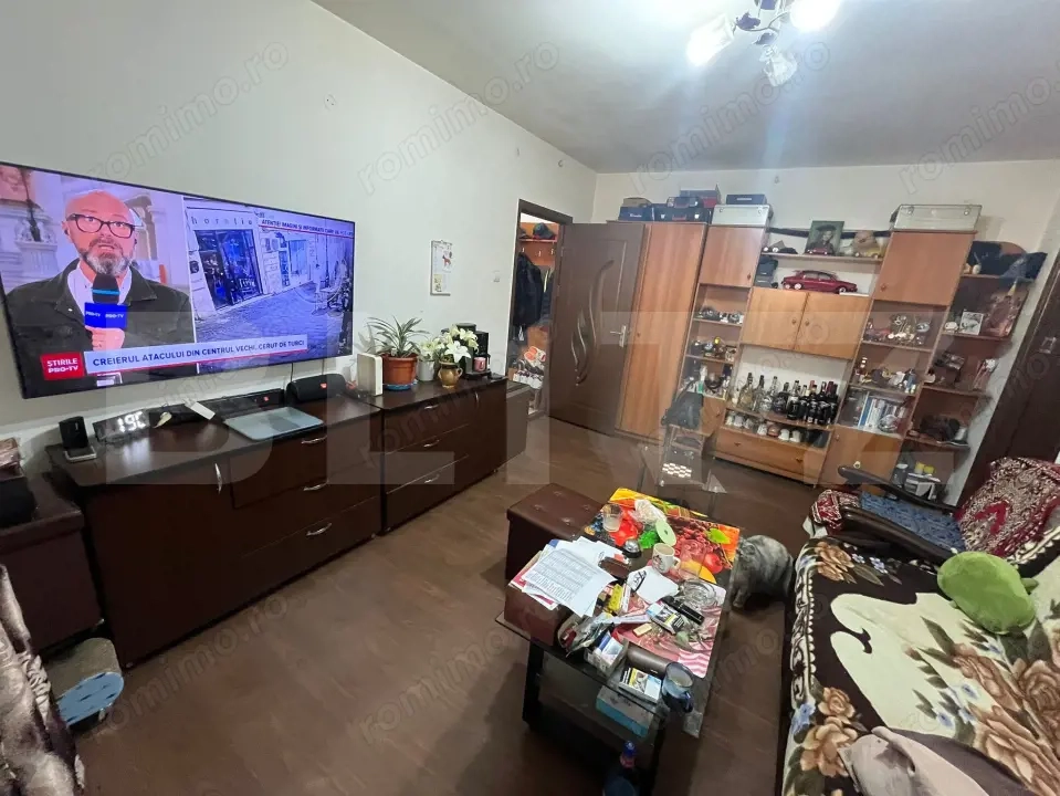 Apartament 2 camere parter – centrală proprie, bloc de cărămidă izolat 50 mp