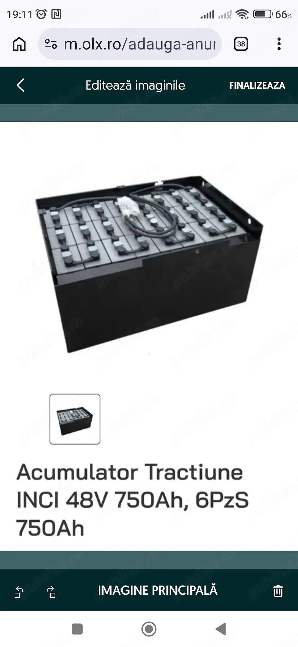 Vând baterie stivuitor 