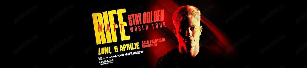 Bilet la Matt Rife: Stay Golden World Tour - Sala Palatului, Bucuresti, 6 aprilie 2026, ora 19:00