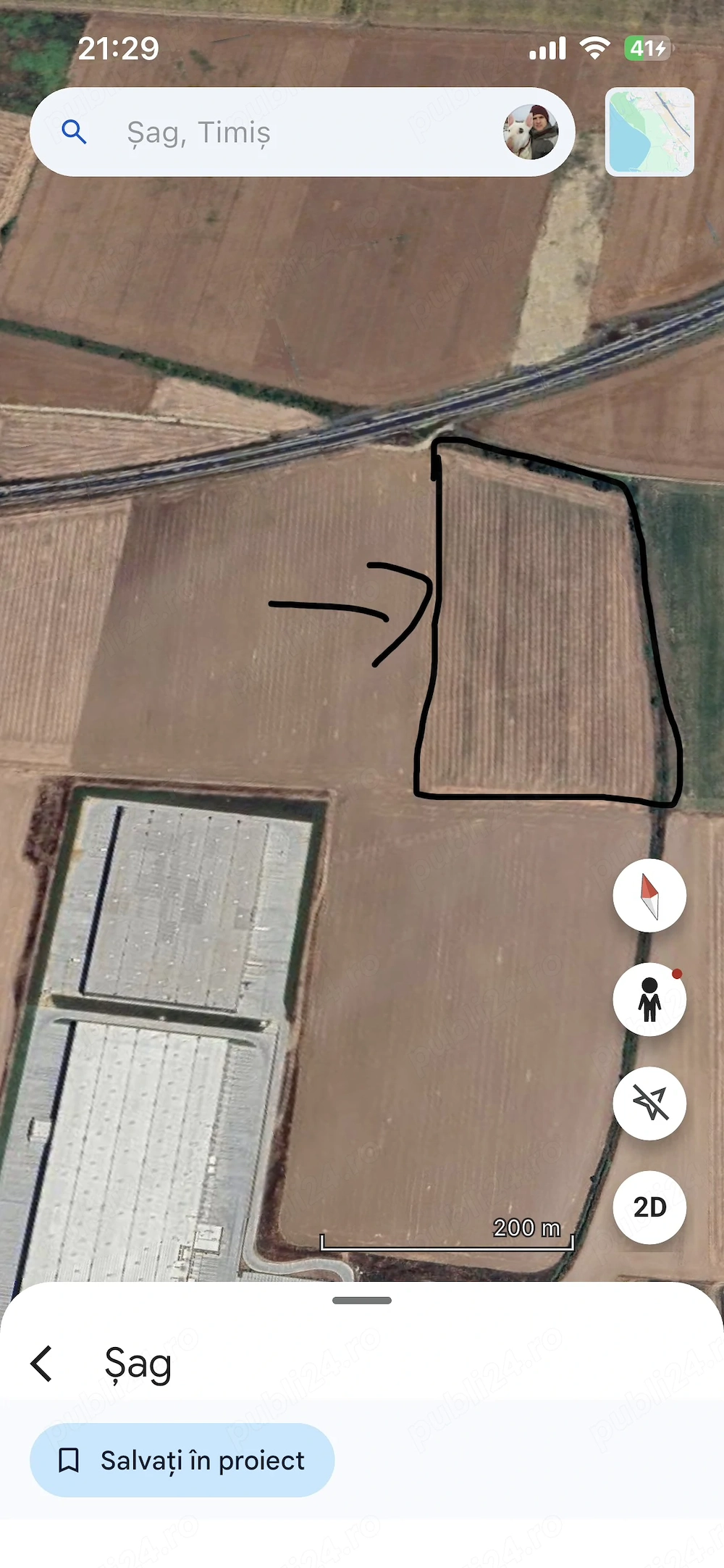 Teren intravilan 7 hectare comuna Șag,Timis langa depozitul Profi INTRAVILAN