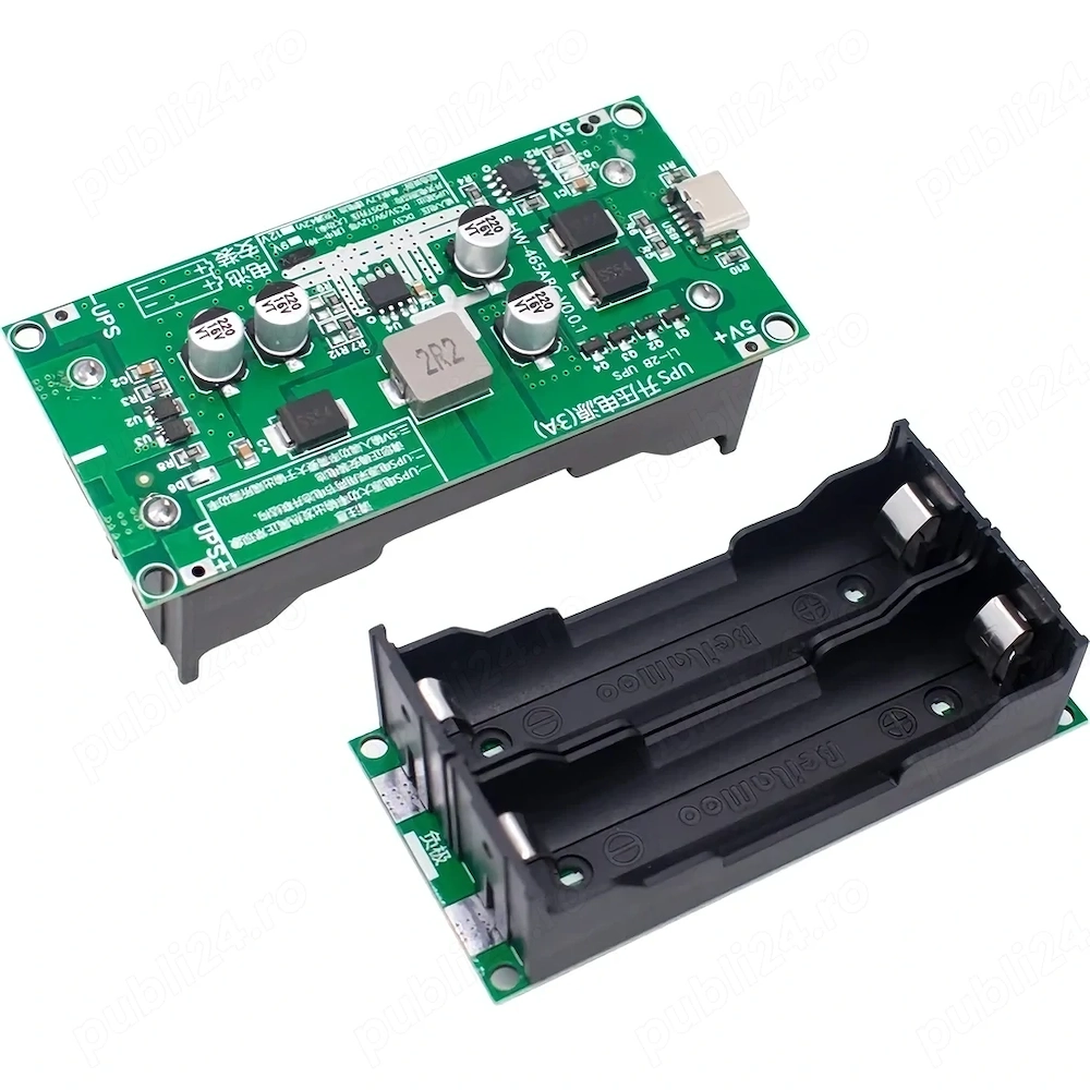 Modul UPS Mini 5V 12V   modul UPS DC cu încărcare pentru acumulatori 18650