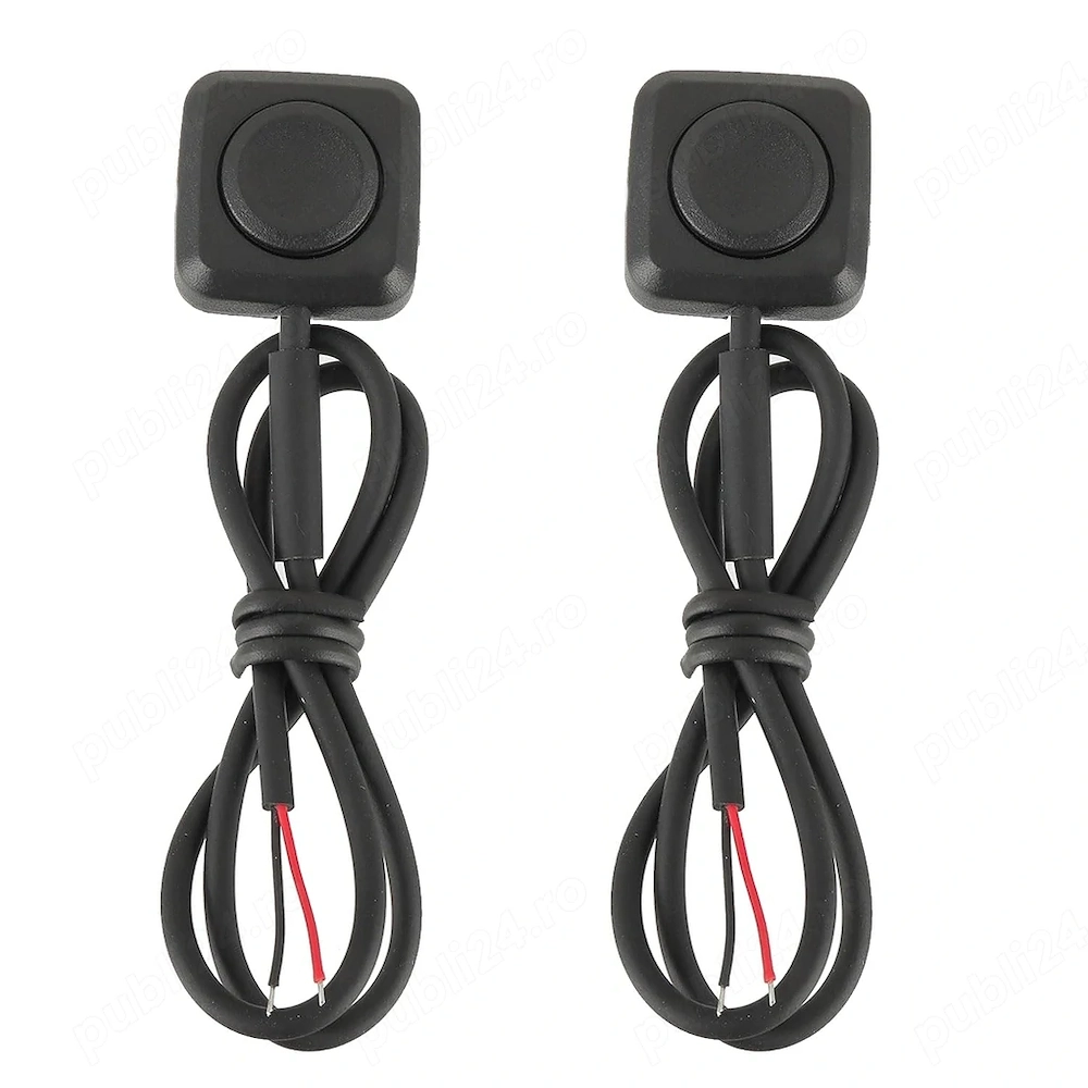 Set 2 bucăți: buton auto moto cu revenire 12V 24V montaj aplicat   mini buton push fără reținere