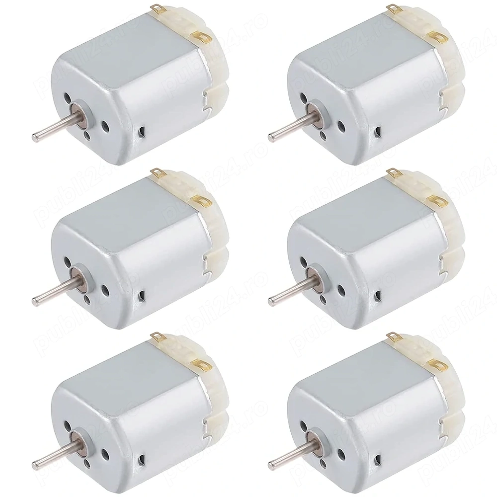 Set 6 bucăți: Motor DC Mini 130 3V-6V pentru roboți, ventilatoare și proiecte DIY