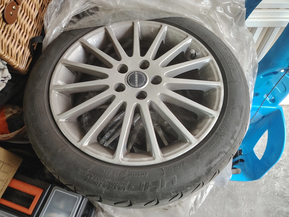 Jante aluminiu Borbet + Cauciucuri 205/50 R17 vara Riken