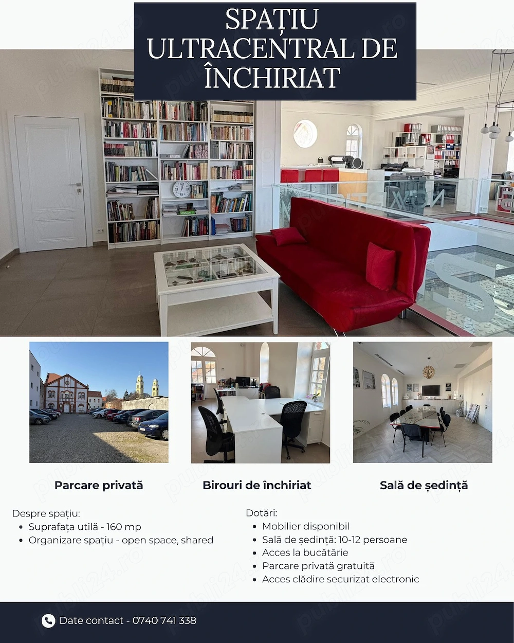 Spațiu de birouri ultracentral   desk de închiriat | Oradea