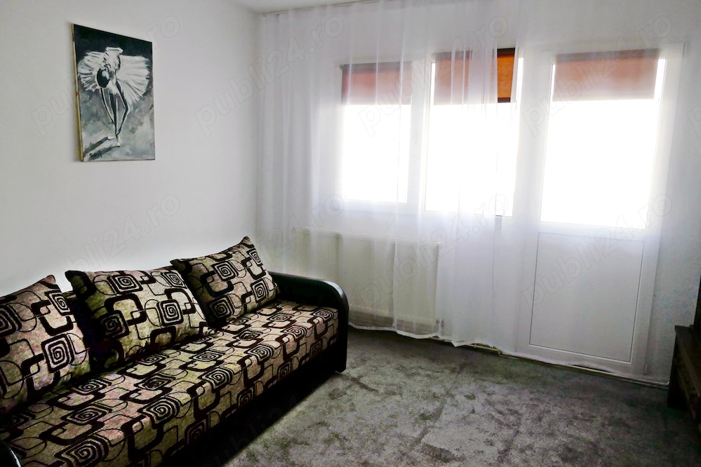 Apartament luminos cu 2 camere complet mobilat si utilat