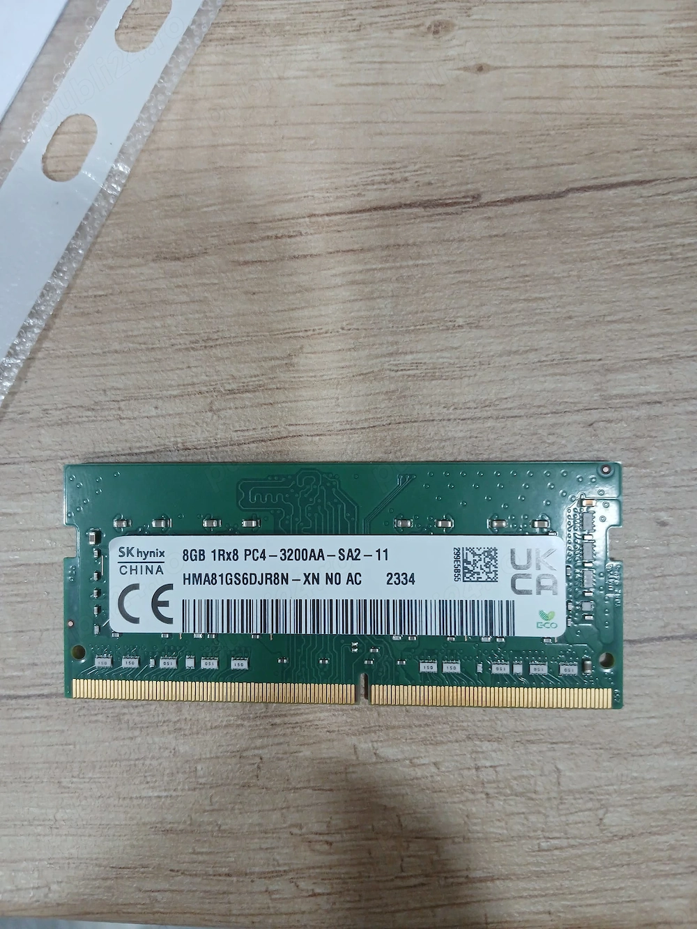 Vand memorie ram laptop 8gb ddr4 3200Mhz nou