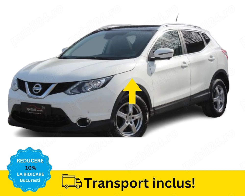 Aripa fata stanga Nissan Qashqai 2 2013-2017 Alba VOPSITA