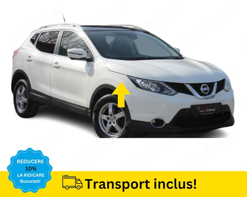 Aripa fata dreapta Nissan Qashqai 2 2013-2017 Alba VOPSITA