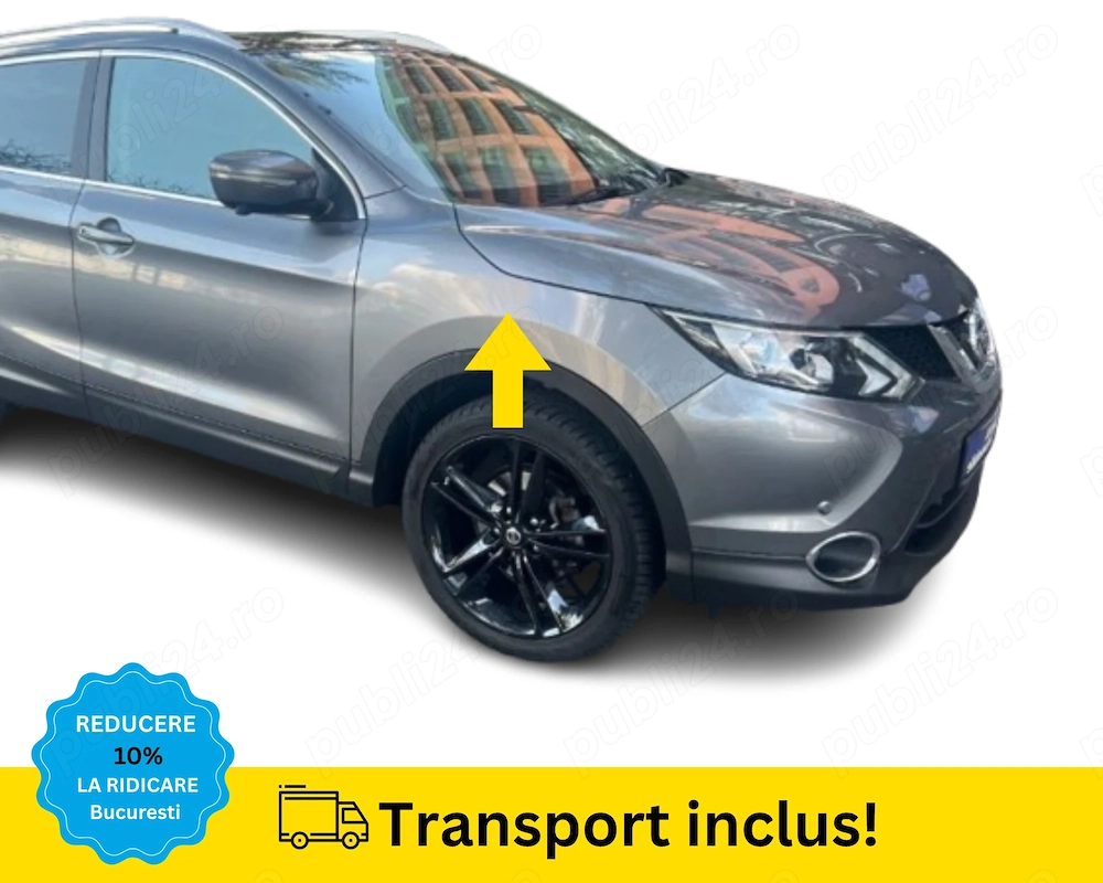 Aripa fata dreapta Nissan Qashqai 2 2013-2017 GRI VOPSITA