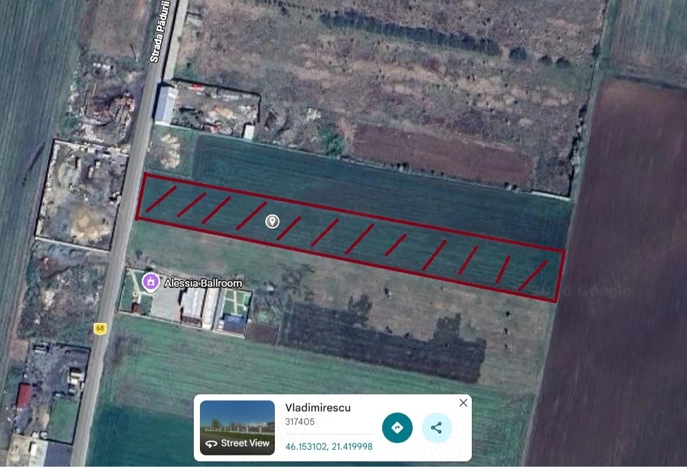 Teren 1 hectar   deschidere la Strada Pădurii   lângă Alessia Ballroom