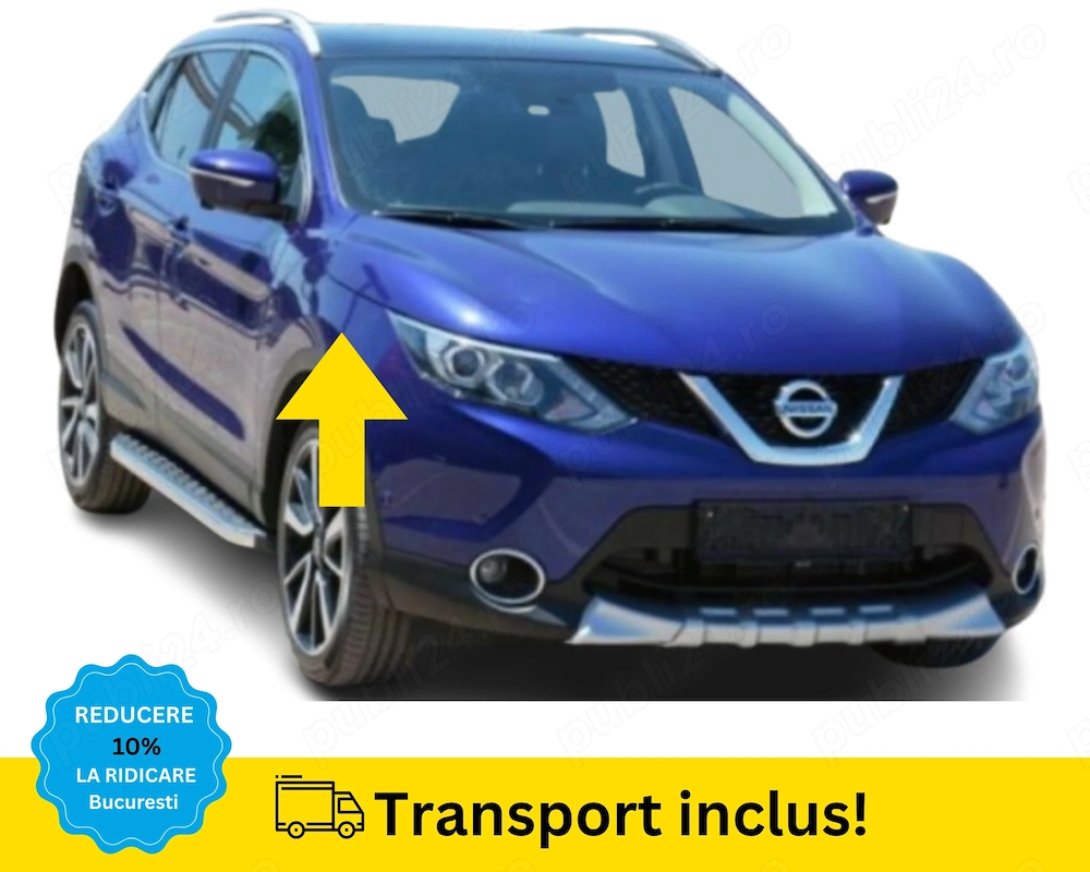 Aripa fata dreapta Nissan Qashqai 2 2013-2017 ALBASTRU VOPSITA