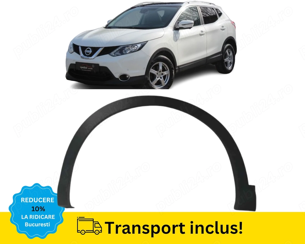 Bandou Overfender Aripa fata stanga Nissan Qashqai 2 2013-2025
