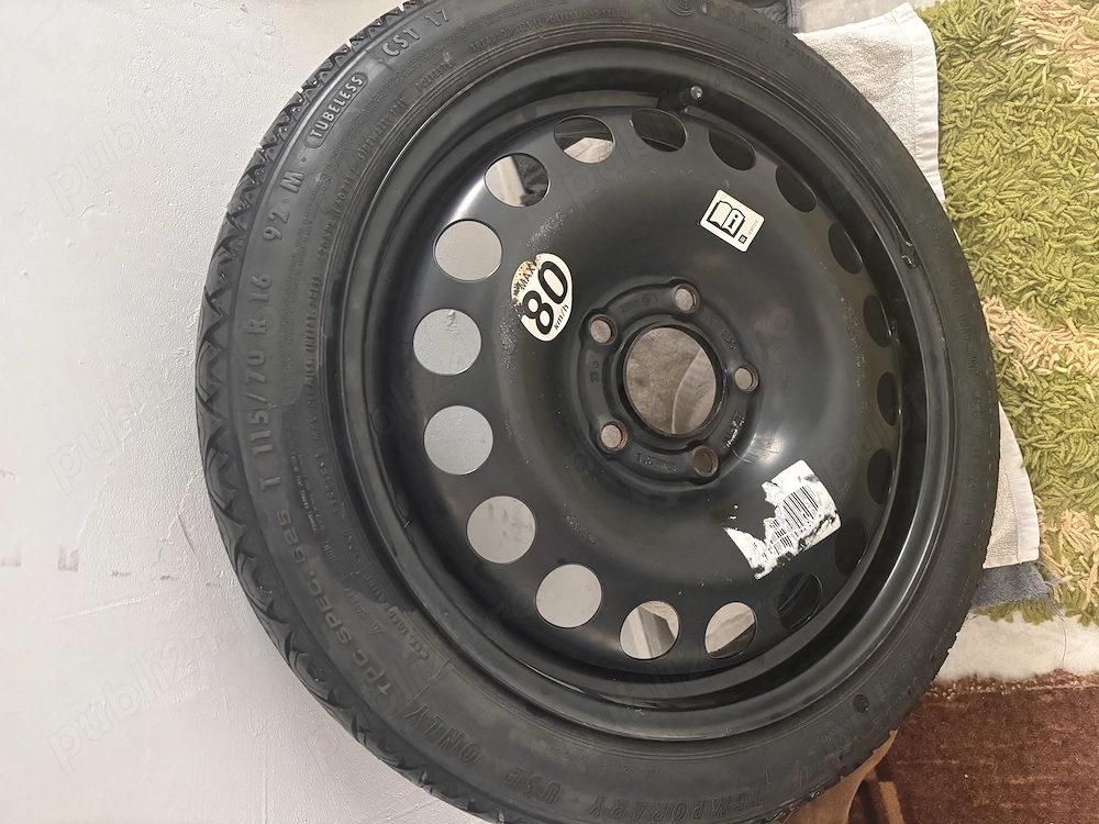 Roata Janta Rezerva Slim T115 70 16 R16 Opel Astra J 2009 - 2016 Cod 2160141