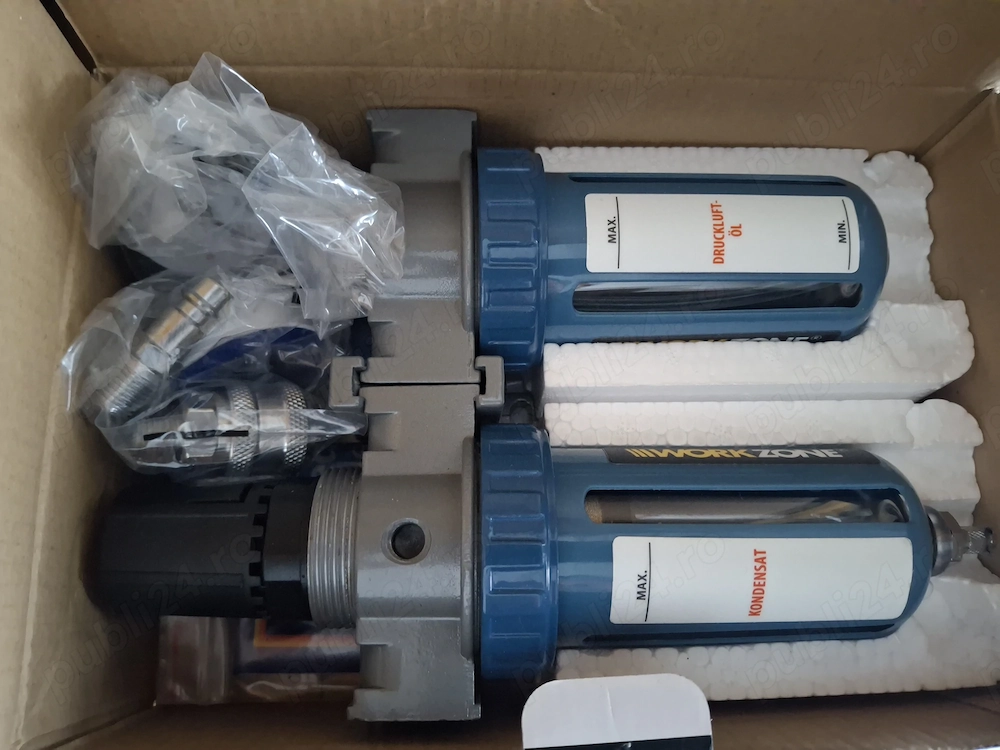 Vând regulator presiune cu separator apa si lubrifiere