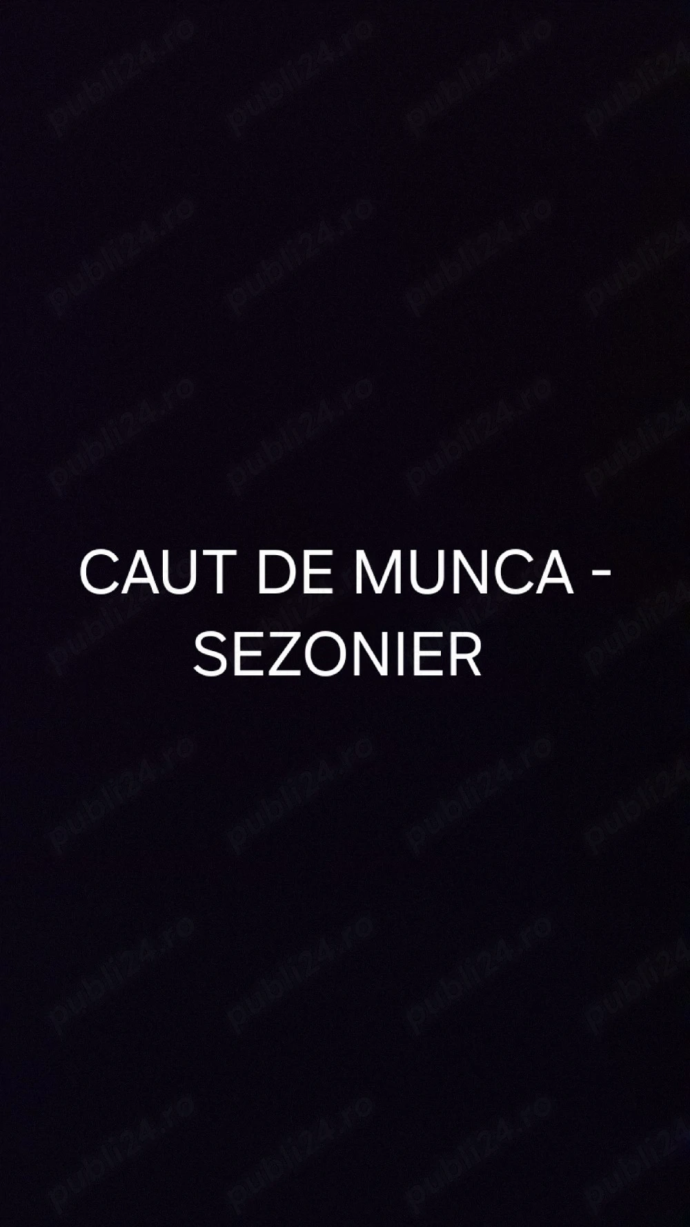 Caut loc de munca - disponibil imediat.