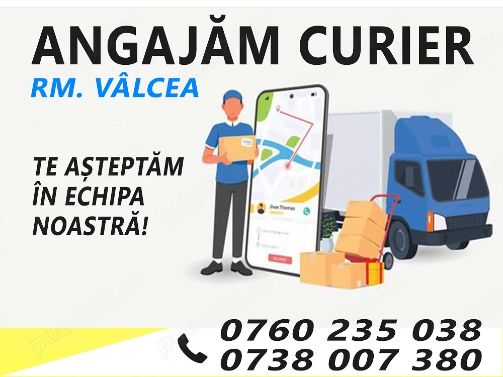 Angajam curier full time - Ramnicu Valcea - Detalii in descriere sau la telefon